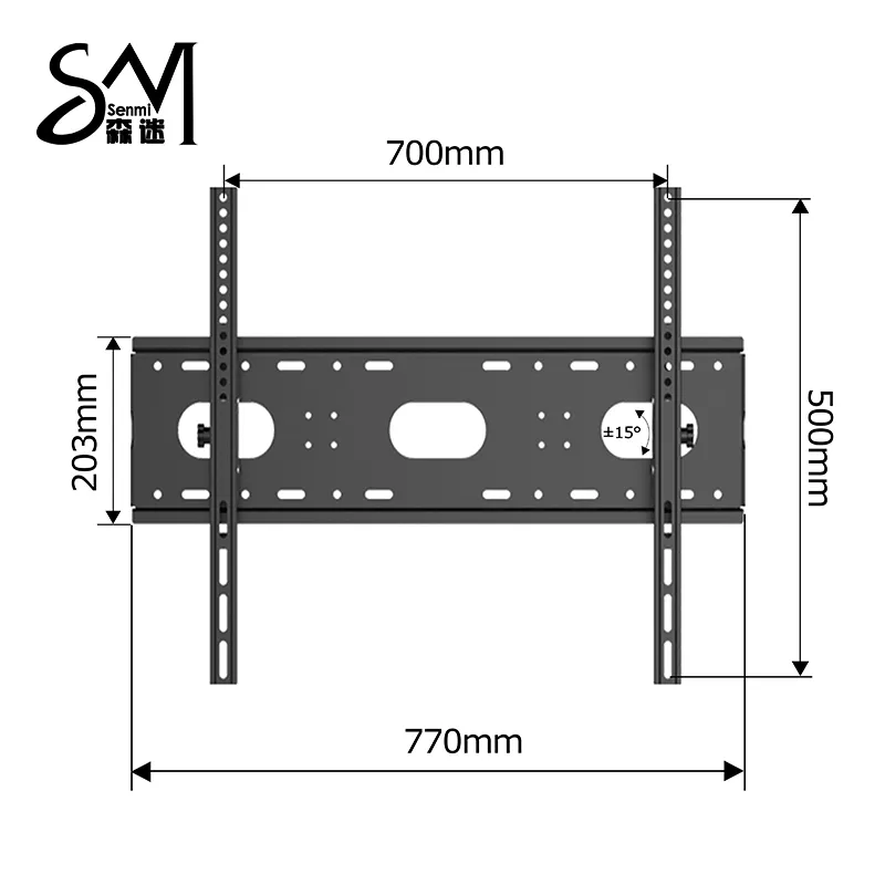 42”-85” Усиленное наклонное крепление для телевизора C651 (3)