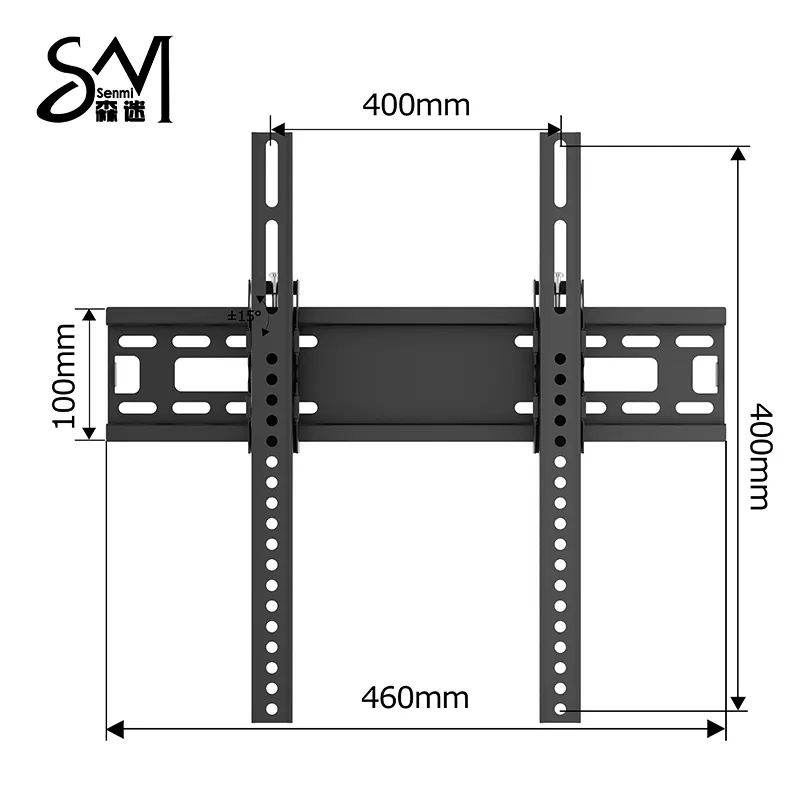 Тонкое наклонное настенное крепление для телевизора 26”-65” C441 (3)